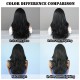 Small T-Lace Natural Black Middle Part Long Curls Synthetic Wig