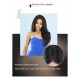 Small T-Lace Natural Black Middle Part Long Curls Synthetic Wig