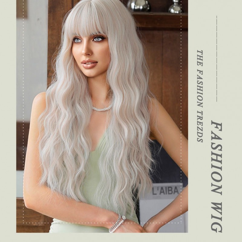 Silver Wave Long Curl Cosplay Lolita Wind Synthetic Wig