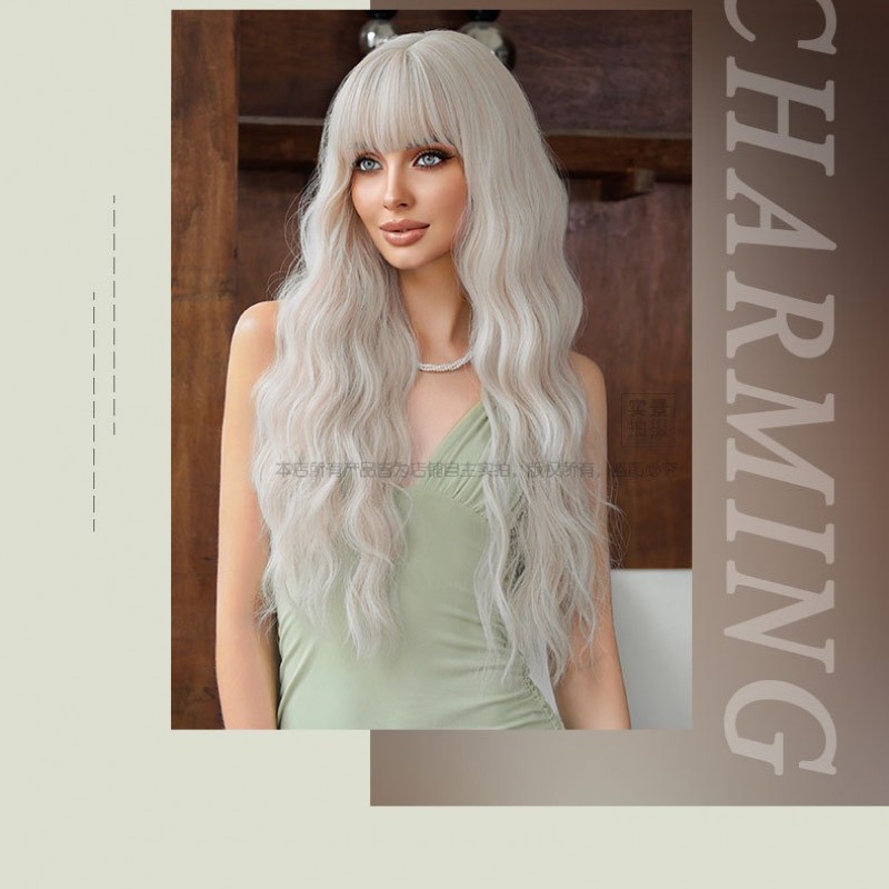 Silver Wave Long Curl Cosplay Lolita Wind Synthetic Wig