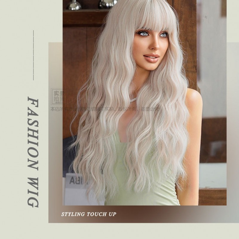 Silver Wave Long Curl Cosplay Lolita Wind Synthetic Wig