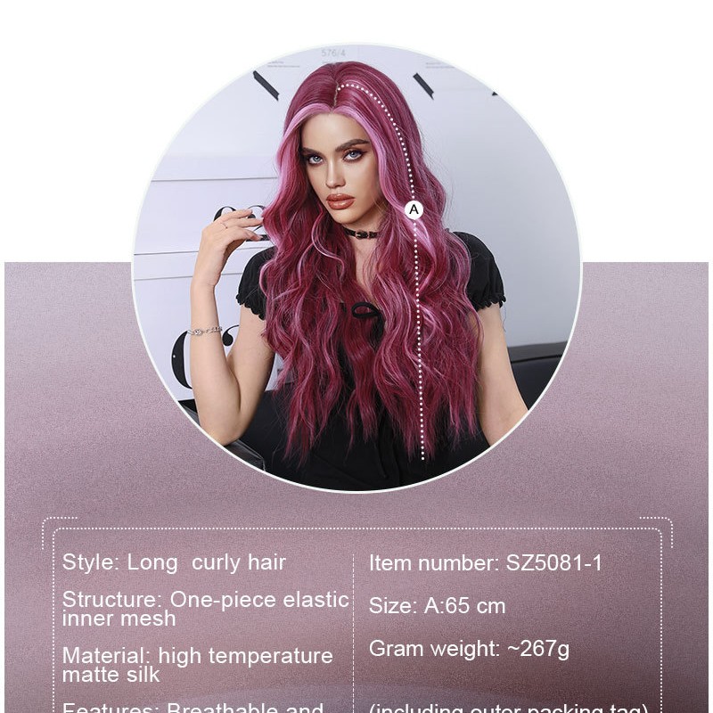 Starry Amethyst Ombre Purple Long Wavy Lace Wig