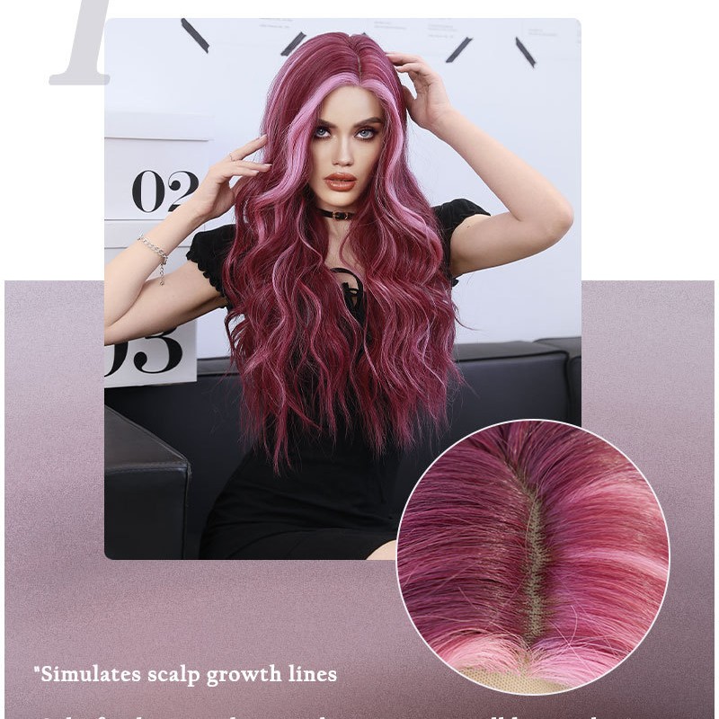 Starry Amethyst Ombre Purple Long Wavy Lace Wig