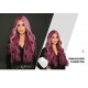 Starry Purple Highlights Lace Front Middle Part Curly Wig