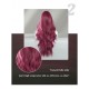 Starry Purple Highlights Lace Front Middle Part Curly Wig