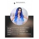 T-Part Lace Iris Blue Ombre Lace Wavy Curls Long Wig