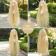 Ultra-Long Golden Loops with Fringe Lolita-Inspired Wig