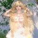 Ultra-Long Golden Loops with Fringe Lolita-Inspired Wig