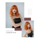 Vibrant Orange Short Curly Wig with Feathery Bangs