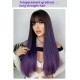 Barbie Blue Ombre Long Straight Hair Wig with Air Bangs