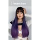 Barbie Blue Ombre Long Straight Hair Wig with Air Bangs