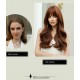 Citrus Brown Long Wavy Wig with Natural Air Bangs