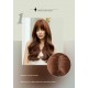 Citrus Brown Long Wavy Wig with Natural Air Bangs