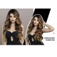 Gradient Red to Brown Long WavyT-Part Lace Wig with Side Part