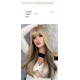 Long Wavy Wig with Straight Bangs and Trendy Highlights