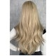 Long Wavy Wig with Straight Bangs and Trendy Highlights