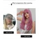 Dreamy Pink Long Straight Wig with Thin Vine Gradient Synthetic Wig