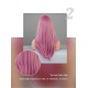 Dreamy Pink Long Straight Wig with Thin Vine Gradient Synthetic Wig