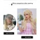 Barbie Blonde Long Curls Center Part Wig