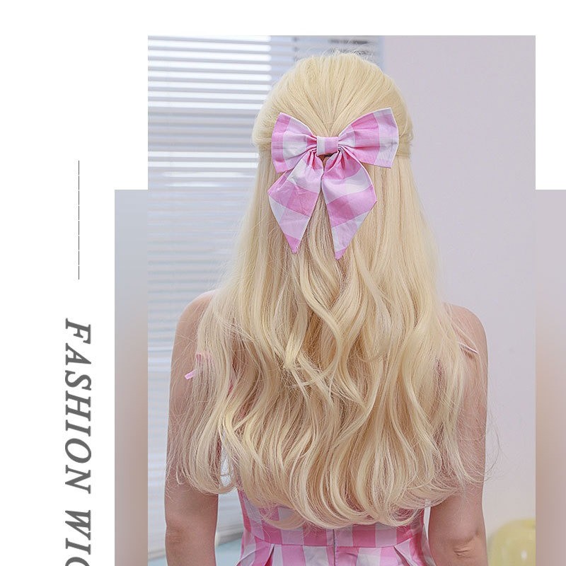 Barbie Blonde Long Curls Center Part Wig