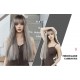 Marled Brown Long Straight Hair Wig with Highlights