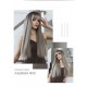 Marled Brown Long Straight Hair Wig with Highlights