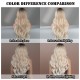 T-Part Lace Side-Parted Champagne Blonde Gradient Wave Synthetic Wig