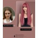 Pink Highlights Long Straight Hair Wig Perfect for Lolita Style