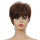 Natural Brown Short Wavy Wig