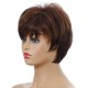 Natural Brown Short Wavy Wig