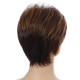 Natural Brown Short Wavy Wig