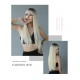 Extra-Long Straight Platinum to Pencil Gray Ombre Synthetic Wig