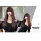 Extra-Long Straight Mocha Brown Wig with Bangs