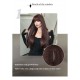 Extra-Long Straight Mocha Brown Wig with Bangs