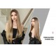 Extra-Long Straight Golden Ombre Synthetic Wig