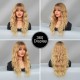 Enchanting Red Wavy Wool Curls Wig with Bangs Synthetic Wig