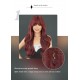 Flaming Crimson Allure Synthetic Full Head Curls Waves & Bangs Passionately Red 70cm