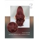 Flaming Crimson Allure Synthetic Full Head Curls Waves & Bangs Passionately Red 70cm