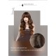 Golden Brown Ombré Straight Bangs Korean Big Wave Wig