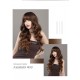 Golden Brown Ombré Straight Bangs Korean Big Wave Wig