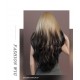 Golden Ombre T-Shaped Lace Wavy Long Curl Wig