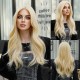 13 x4 Part Lace  Middle Part Light Blonde Hand-Tied Wig