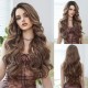 Mocha Brown Balayage Wavy Side-Part Lace Long Wig