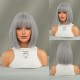 Black Straight Bangs Bob Cut Synthetic Wig