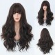 Gradient Brown Long Wavy Wig with Realistic Effect