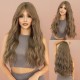 Long Wavy Wig with Misty Brown Tonal Bangs