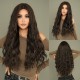 Long Black Wavy Wig with Center Part Synthetic Wig