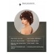 African American Women's Short Springy Curl Synthetic Wig with Brown Tresses and Pixie Cut Bangs