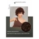 African American Women's Short Springy Curl Synthetic Wig with Brown Tresses and Pixie Cut Bangs