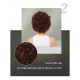 African American Women's Short Springy Curl Synthetic Wig with Brown Tresses and Pixie Cut Bangs